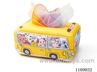 (medium) Can not tear tissue box Yellow car (10 gauze towels)