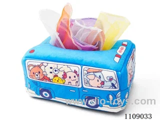 (Medium) Tear tissue box Blue car (10 gauze towels)