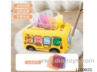 (medium) Can not tear tissue box Yellow car (10 gauze towels)
