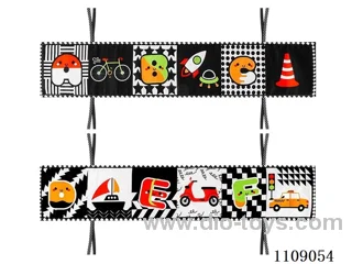 Baby soft cloth book "Traffic Black, White and Red"