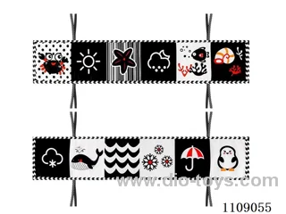 Soft baby book "Ocean Black, White and Red"