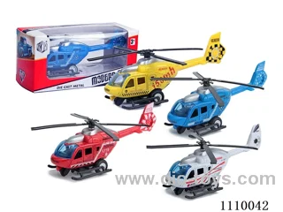 alloy pull back helicopter