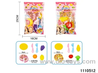 Fruit & Vegetable Cake Pizza Burger Cutting Toy Set