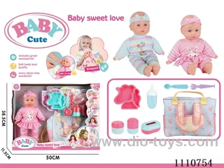 12 inch vinyl cotton body child without IC (Unicorn plate + fork + spoon + open bottle + 3-piece storage bottle + multi-function storage backpack)