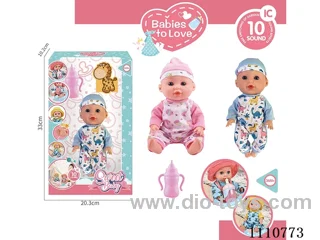 12 inch doll +10 sound IC package + baby bottle