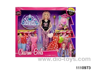11.5 inch 9 jointed doll set