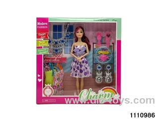 11.5 inch 9 jointed doll set