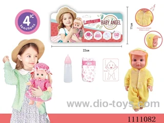 12 inch Yellow duck theme baby diaper + baby bottle 4 sound IC package electricity