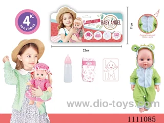 12 "frog theme doll diaper + baby bottle 4 sound IC package