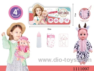 14 "cow theme doll diaper + baby bottle 4 sound IC power package