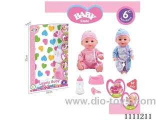 12-inch IC6 sound doll + bottle + pacifier + urinal (blow molding of hands and feet)