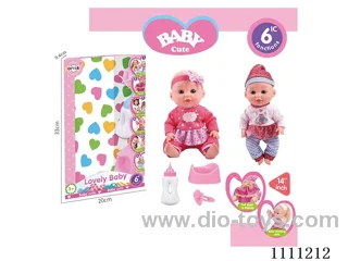 12-inch IC6 sound doll + bottle + pacifier + urinal (blow molding of hands and feet)