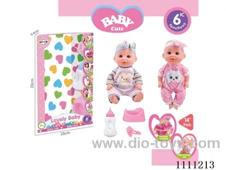 12-inch IC6 sound doll + bottle + pacifier + urinal (blow molding of hands and feet)