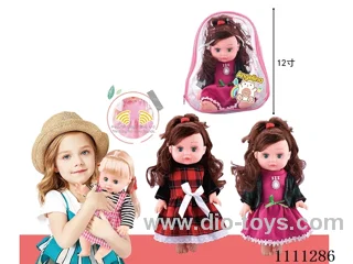 12-inch full-body vinyl doll brunette girl doll no hat with Russian IC 6-tone package
