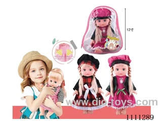 12 "full-body vinyl doll Blonde girl doll with Russian IC 6-tone package
