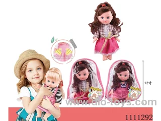 12-inch full-body vinyl doll brunette girl doll no hat with Russian IC 6-tone package