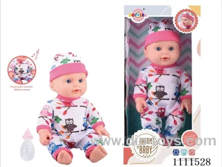 High-end 12 inch IC6 sound doll + baby bottle (body hands and feet blow molding) drink water to pee