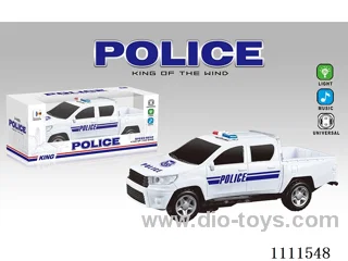 Electric universal simulation two-seat pickup police car with lights and music