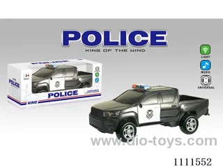 Electric universal simulation two-seat pickup police car with lights and music