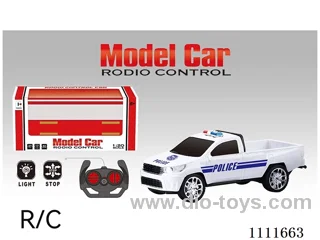 Remote control car single row seat pickup police car