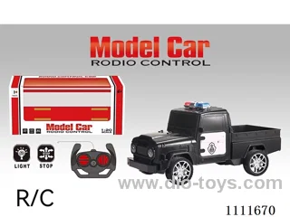Remote control car 4 way remote control old pickup police car