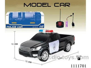 Remote control car 1:12 4 ch new two-door pickup police car