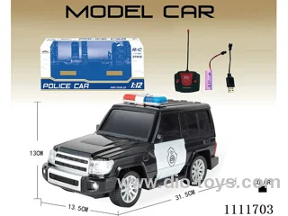 Remote control car 1:12 4 ch off-road police car