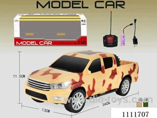 Remote control car 1:12 4 ch remote control camouflage pickup truck