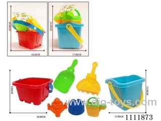 2 types of beach bucket set 6pcs