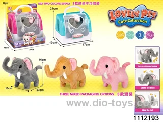 Plush electric elephant + cage