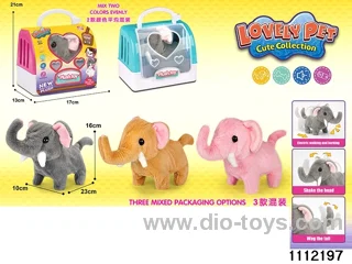 Plush electric elephant + cage