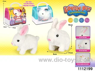 Plush electric rabbit + cage