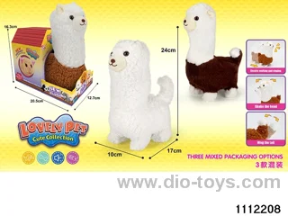 Plush electric alpaca houses