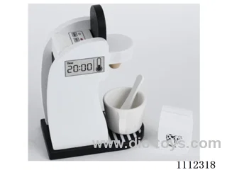 Black and white coffee maker