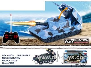 1:18 5ch rc deformation tank with light not included battery