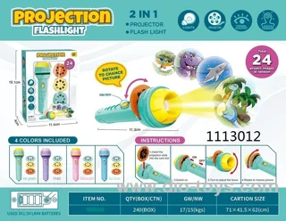 Projection flashlight in window box