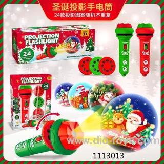 Christmas Santa Claus Projection flashlight in window box