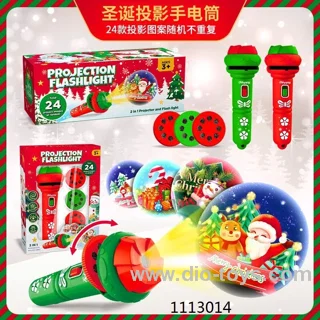 Christmas Santa Claus Projection flashlight in color box