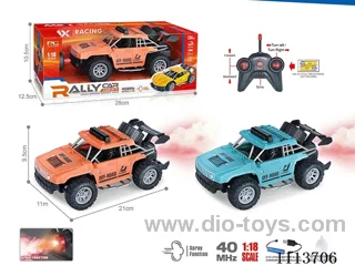 40MHz 1:18 5ch rc car  with light/spray included battery