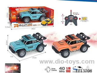 40MHz 1:18 5ch rc car  with light/spray included battery