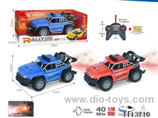 40MHz 1:18 5ch rc car  with light/spray included battery