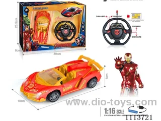 27MHz 1:16 4ch rc car  with light included battery