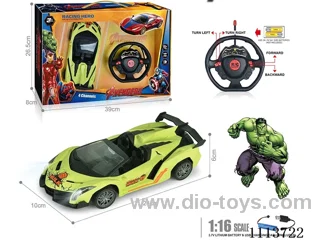 27MHz 1:16 4ch rc car  with light included battery