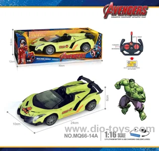 27MHz 1:16 4ch rc car  with light included battery