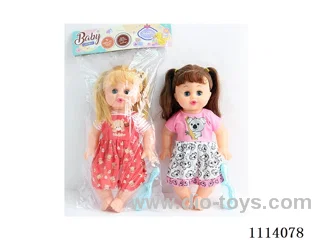 14 "30 cm 5 joint empty body bending foot live eye female fat child doll + comb +IC (AG13*2) two mixed
