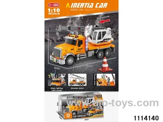 Sound and light crane car with spray