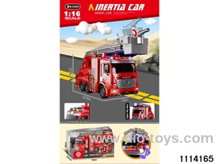 Sound and light fire ladder truck