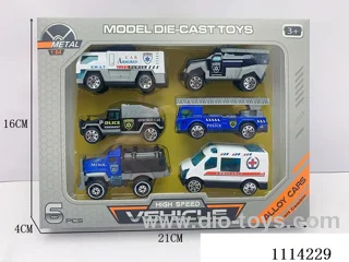 1:64 sliding alloy car 6PCS