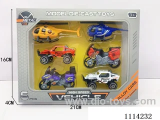 1:64 sliding helicopter/motorcycle 6PCS