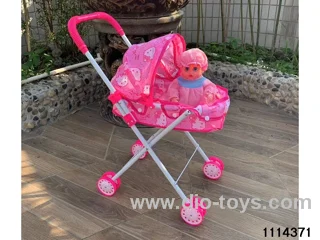 14 inch doll + baby stroller
